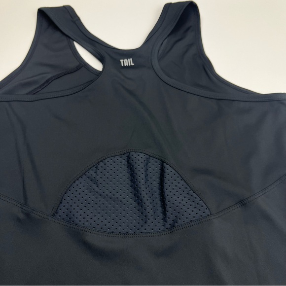 Tail Womens Coletta Dress Racerback Pleated Hem Size Medium Black Athletic NEW - Picture 12 of 13